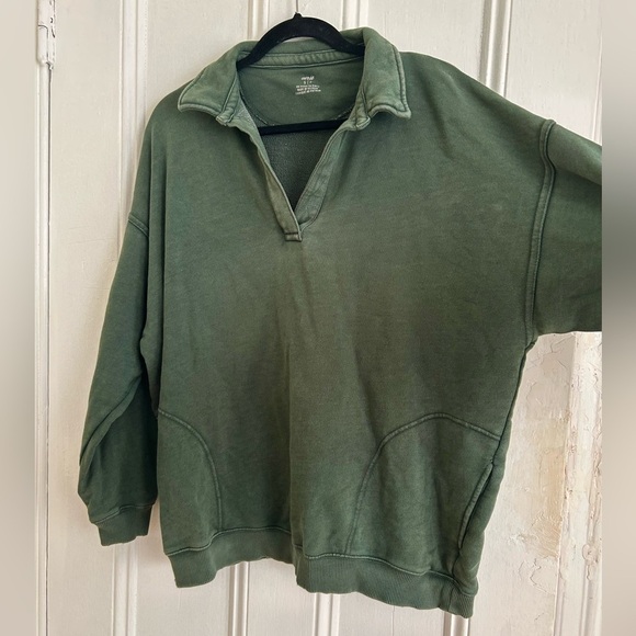 Aerie Polo Collared Oversized Sweatshirt - Picture 4 of 5